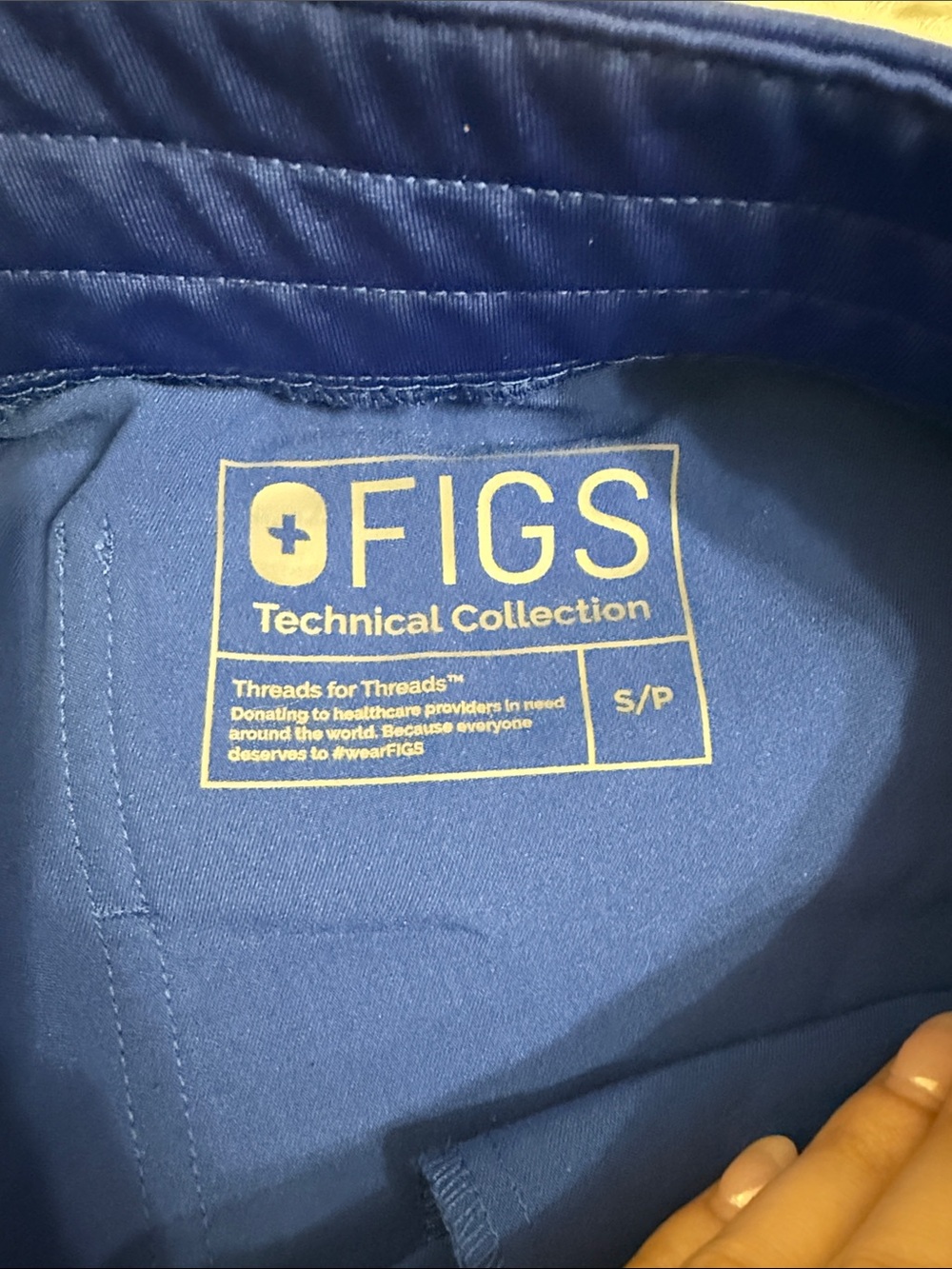 Royal Blue Drawstring FIGS Jogger Pants - Picture 3 of 3